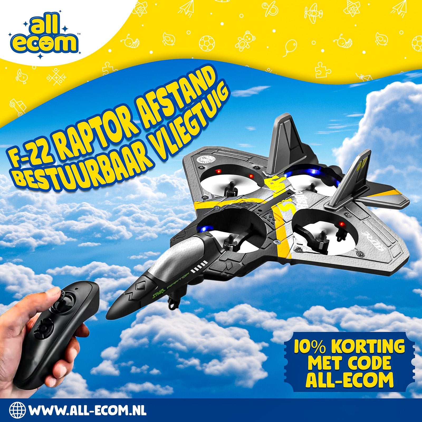 F-22 Raptor Remote Controlled Aircraft – Stunt Plane - Play4Kids.eu