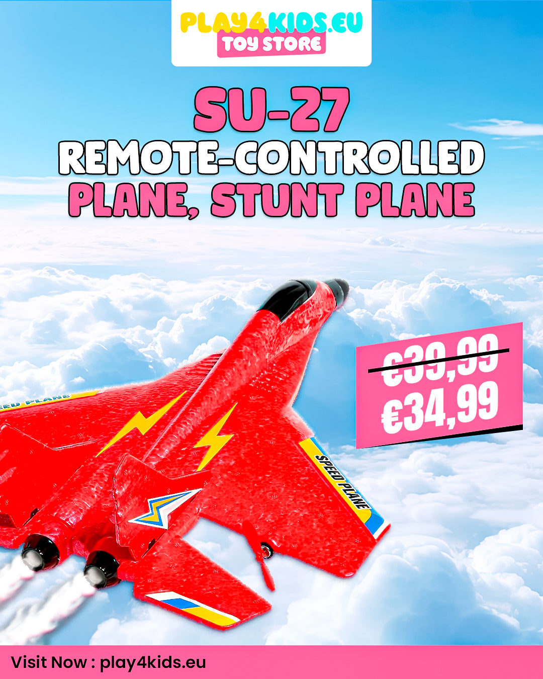 SU-27 remote-controlled plane, stunt plane
