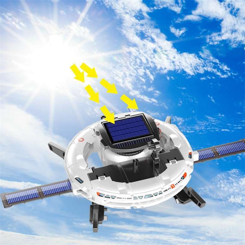 6-in-1 Solar System Space Fleet, Solar-Powered Toy - Play4Kids.eu